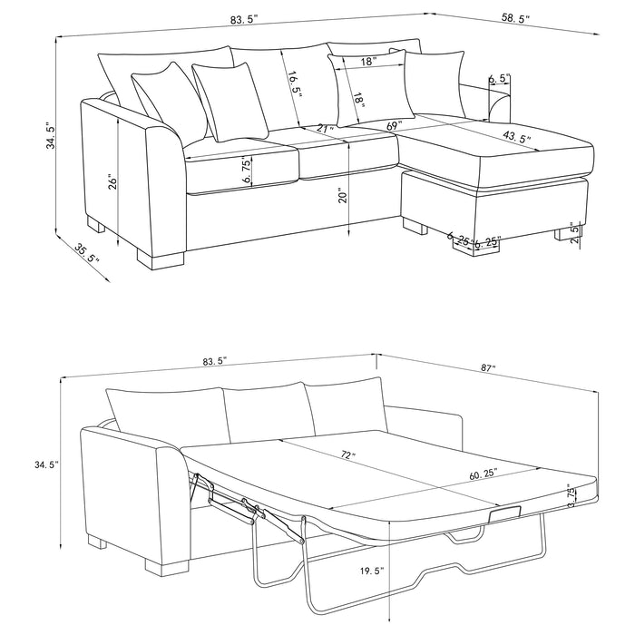 Storey Sleeper Sectionals - U&U Home Budget Furniture (Carteret, NJ)