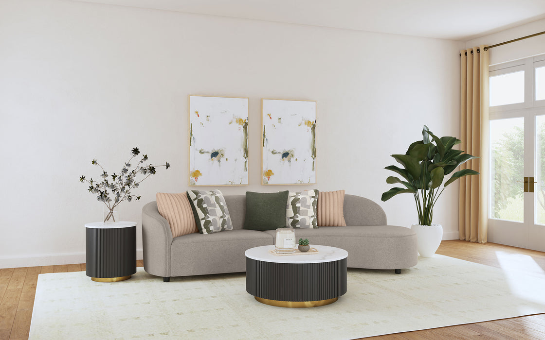 Fayette Stationary Sectionals Greige - U&U Home Budget Furniture (Carteret, NJ)