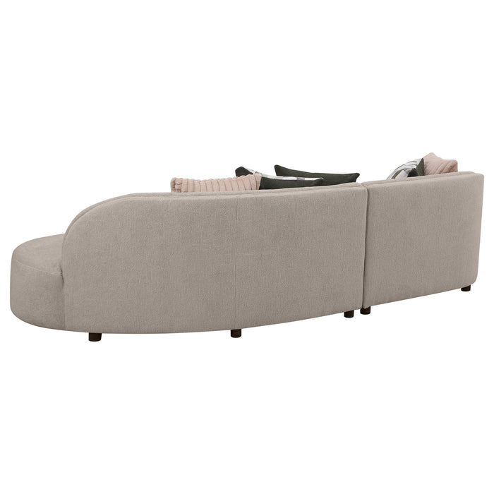 Fayette Stationary Sectionals Greige - U&U Home Budget Furniture (Carteret, NJ)