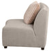 Fayette Upholstered Armless Chair Greige - U&U Home Budget Furniture (Carteret, NJ)