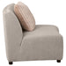 Fayette Upholstered Armless Chair Greige - U&U Home Budget Furniture (Carteret, NJ)