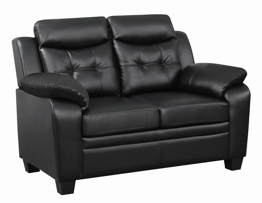 Finley Tufted Upholstered Loveseat Black - U&U Home Budget Furniture (Carteret, NJ)