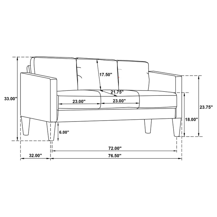 Ruth Stationary Sofa - U&U Home Budget Furniture (Carteret, NJ)