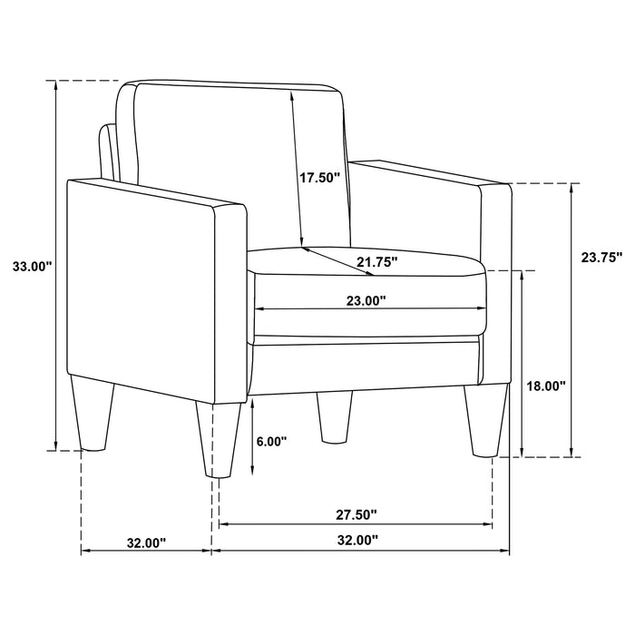 Ruth Accent Chair - U&U Home Budget Furniture (Carteret, NJ)