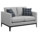 Apperson Cushioned Back Loveseat Light Grey - U&U Home Budget Furniture (Carteret, NJ)