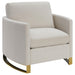 Corliss Upholstered Arched Arms Chair Beige - U&U Home Budget Furniture (Carteret, NJ)