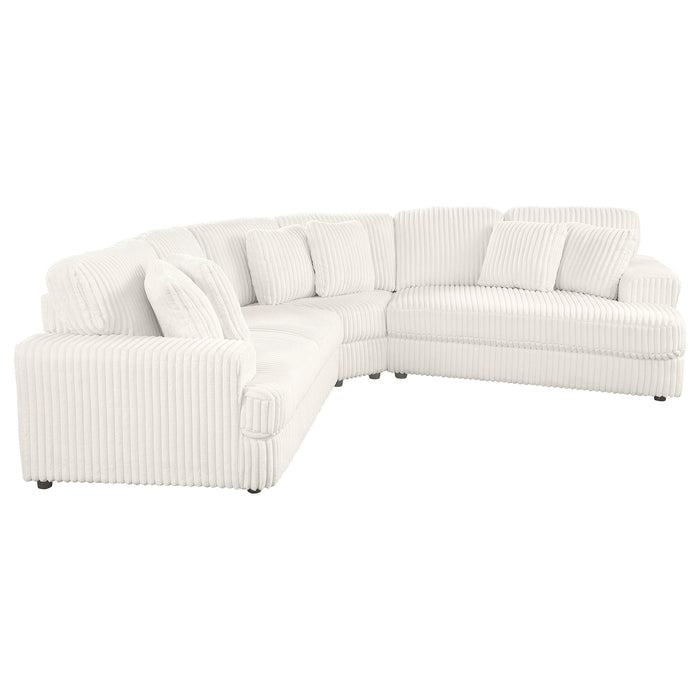 Emberson Upholstered Modular Sectional Sofa Ivory - U&U Home Budget Furniture (Carteret, NJ)