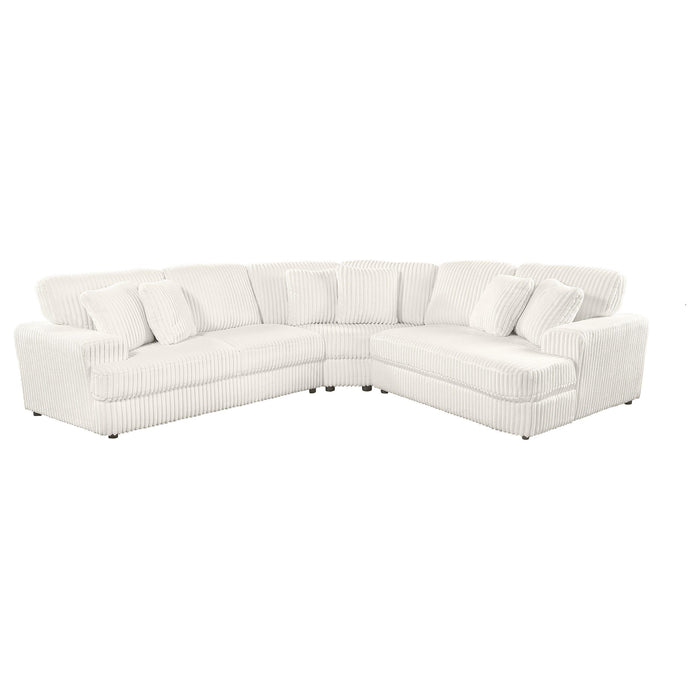 Emberson Upholstered Modular Sectional Sofa Ivory - U&U Home Budget Furniture (Carteret, NJ)