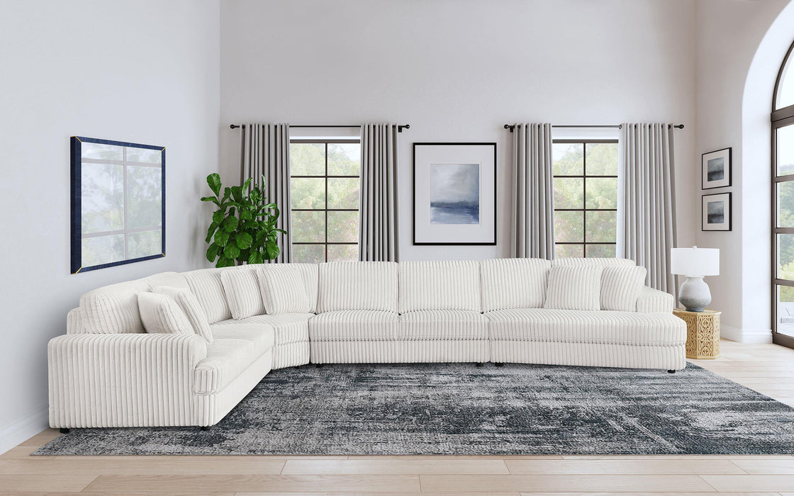 Emberson Upholstered Modular Sectional Sofa Ivory - U&U Home Budget Furniture (Carteret, NJ)