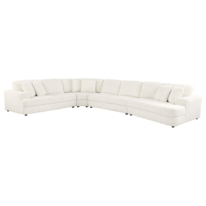 Emberson Upholstered Modular Sectional Sofa Ivory - U&U Home Budget Furniture (Carteret, NJ)