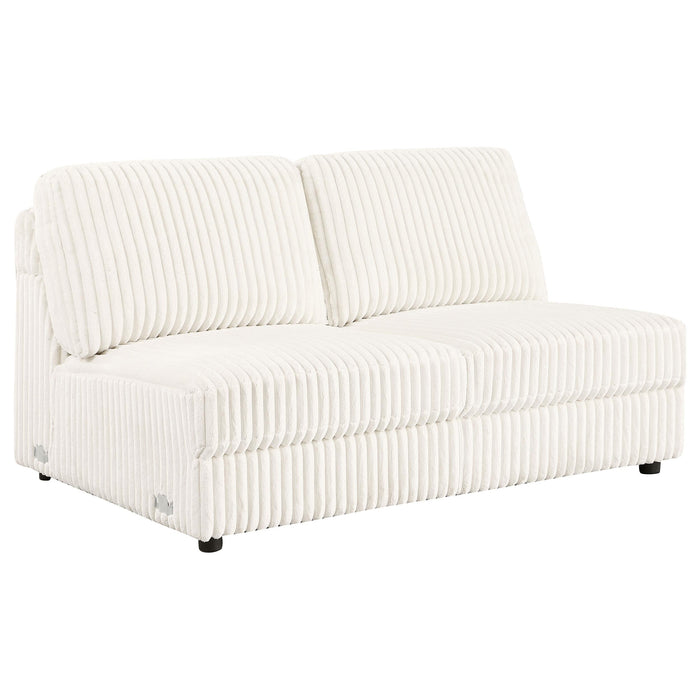 Emberson Upholstered Modular Sectional Sofa Ivory - U&U Home Budget Furniture (Carteret, NJ)