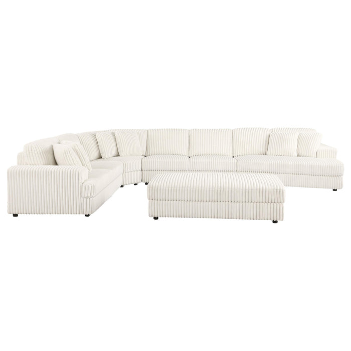 Emberson Upholstered Modular Sectional Sofa Ivory - U&U Home Budget Furniture (Carteret, NJ)