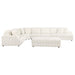 Emberson Upholstered Modular Sectional Sofa Ivory - U&U Home Budget Furniture (Carteret, NJ)