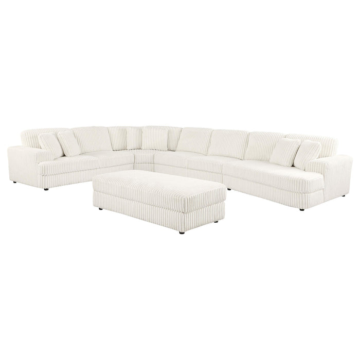 Emberson Upholstered Modular Sectional Sofa Ivory - U&U Home Budget Furniture (Carteret, NJ)
