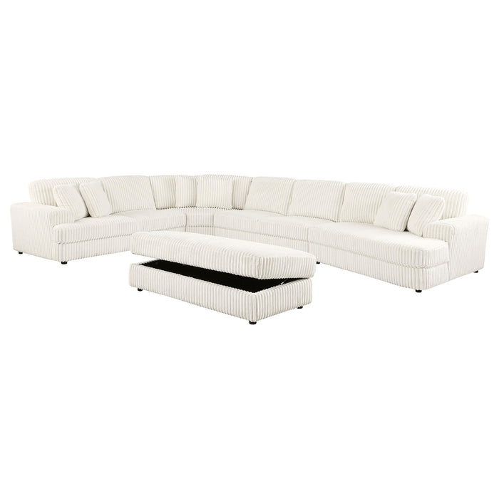 Emberson Upholstered Modular Sectional Sofa Ivory - U&U Home Budget Furniture (Carteret, NJ)