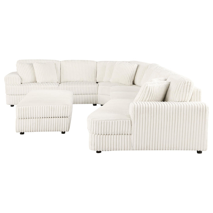 Emberson Upholstered Modular Sectional Sofa Ivory - U&U Home Budget Furniture (Carteret, NJ)