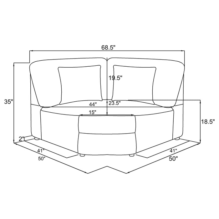 Emberson Modular Sectionals Side Chair - U&U Home Budget Furniture (Carteret, NJ)