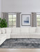 Emberson Upholstered Armless Loveseat Ivory - U&U Home Budget Furniture (Carteret, NJ)