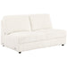 Emberson Upholstered Armless Loveseat Ivory - U&U Home Budget Furniture (Carteret, NJ)