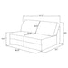 Emberson Upholstered Armless Loveseat Ivory - U&U Home Budget Furniture (Carteret, NJ)