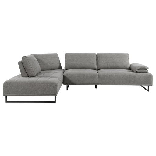 Arden 2-piece Adjustable Back Sectional Taupe - U&U Home Budget Furniture (Carteret, NJ)