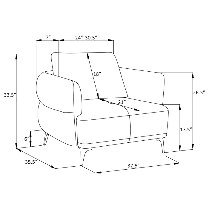 Lively Accent Chair - U&U Home Budget Furniture (Carteret, NJ)