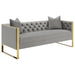 Eastbrook Tufted Back Sofa Grey - U&U Home Budget Furniture (Carteret, NJ)