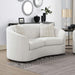 Rainn Upholstered Tight Back Loveseat Latte - U&U Home Budget Furniture (Carteret, NJ)