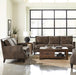 Leaton 2-piece Recessed Arms Living Room Set Brown Sugar - U&U Home Budget Furniture (Carteret, NJ)