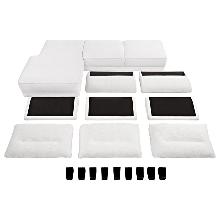 Caspian Stationary Sectionals - U&U Home Budget Furniture (Carteret, NJ)