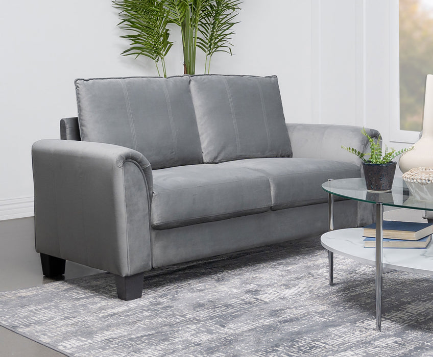 Davis Stationary Loveseat - U&U Home Budget Furniture (Carteret, NJ)