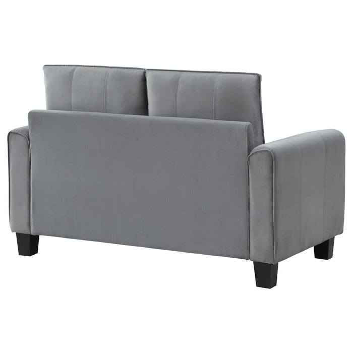 Davis Stationary Loveseat - U&U Home Budget Furniture (Carteret, NJ)