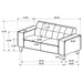 Deerhurst Stationary Loveseat - U&U Home Budget Furniture (Carteret, NJ)