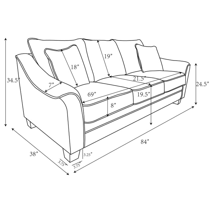 Tomkins Stationary Sofa - U&U Home Budget Furniture (Carteret, NJ)