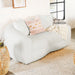 Isabella Upholstered Tight Back Loveseat White - U&U Home Budget Furniture (Carteret, NJ)