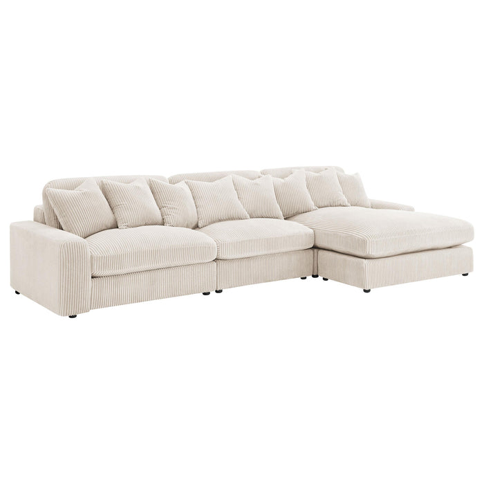 Blaine Upholstered Reversible Chaise Sectional Sofa - U&U Home Budget Furniture (Carteret, NJ)