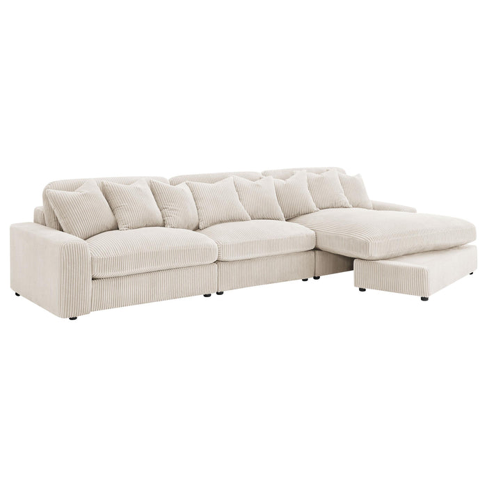 Blaine Upholstered Reversible Chaise Sectional Sofa - U&U Home Budget Furniture (Carteret, NJ)