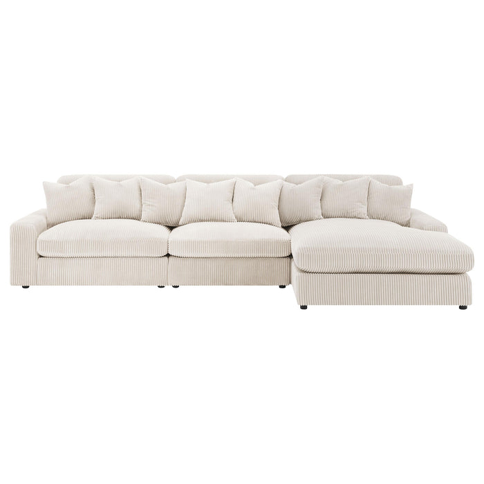 Blaine Upholstered Reversible Chaise Sectional Sofa - U&U Home Budget Furniture (Carteret, NJ)
