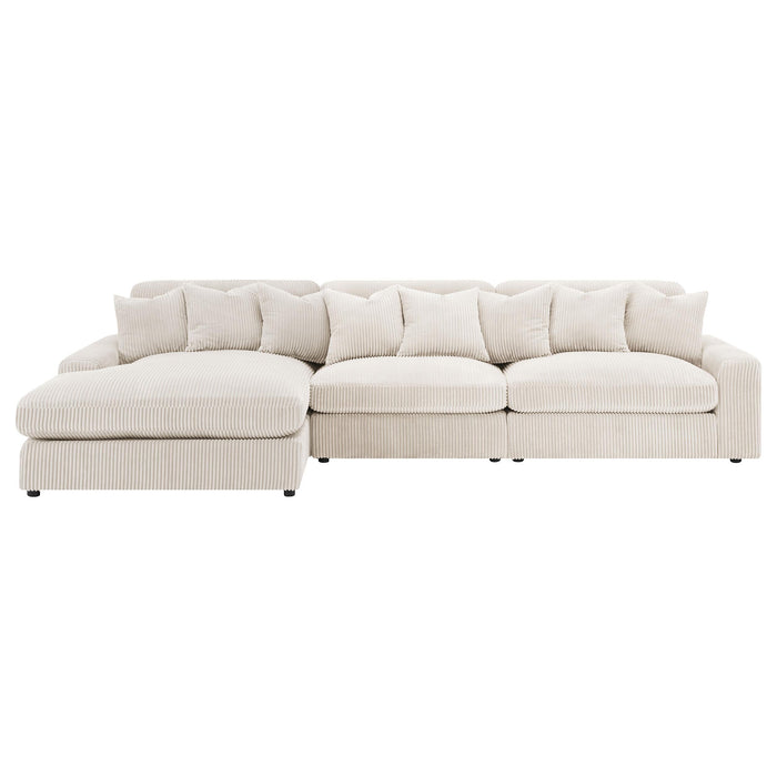 Blaine Upholstered Reversible Chaise Sectional Sofa - U&U Home Budget Furniture (Carteret, NJ)