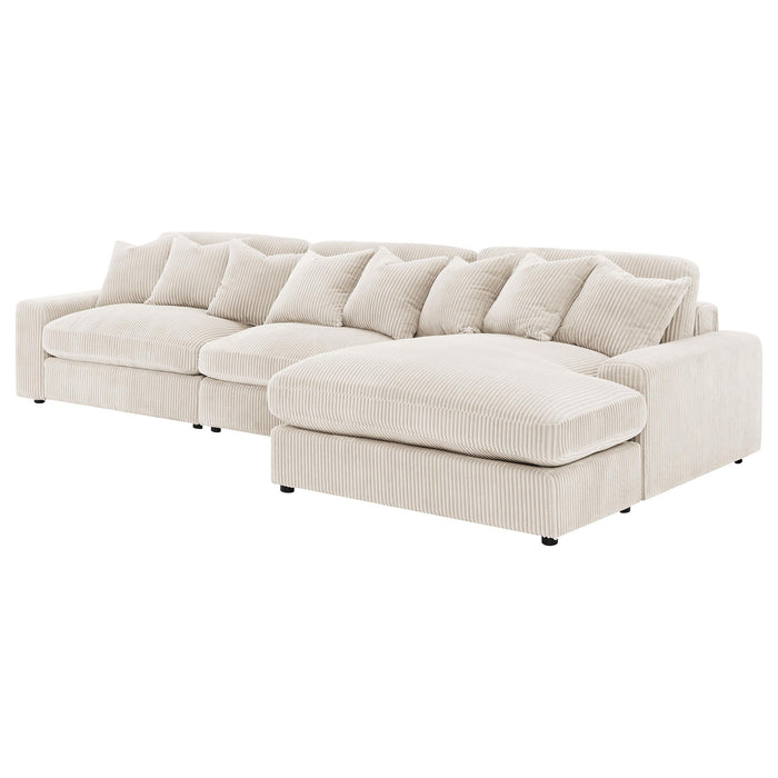 Blaine Upholstered Reversible Chaise Sectional Sofa - U&U Home Budget Furniture (Carteret, NJ)