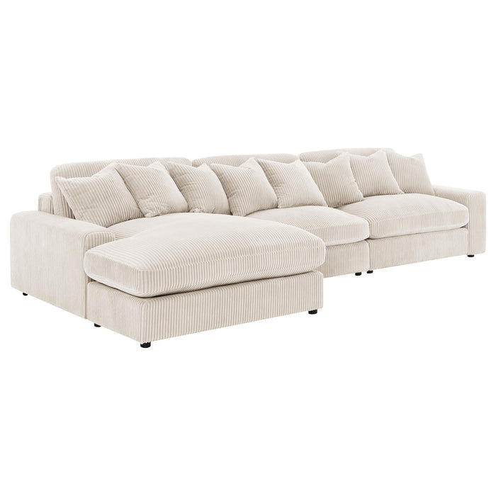 Blaine Upholstered Reversible Chaise Sectional Sofa - U&U Home Budget Furniture (Carteret, NJ)