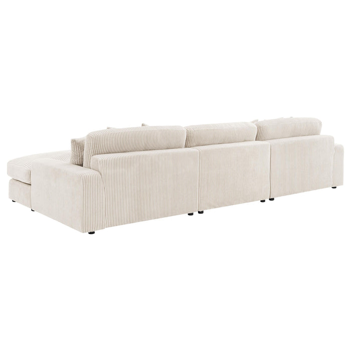 Blaine Upholstered Reversible Chaise Sectional Sofa - U&U Home Budget Furniture (Carteret, NJ)