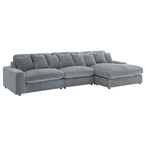 Blaine Upholstered Reversible Chaise Sectional Sofa - U&U Home Budget Furniture (Carteret, NJ)