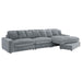 Blaine Upholstered Reversible Chaise Sectional Sofa - U&U Home Budget Furniture (Carteret, NJ)