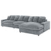 Blaine Upholstered Reversible Chaise Sectional Sofa - U&U Home Budget Furniture (Carteret, NJ)