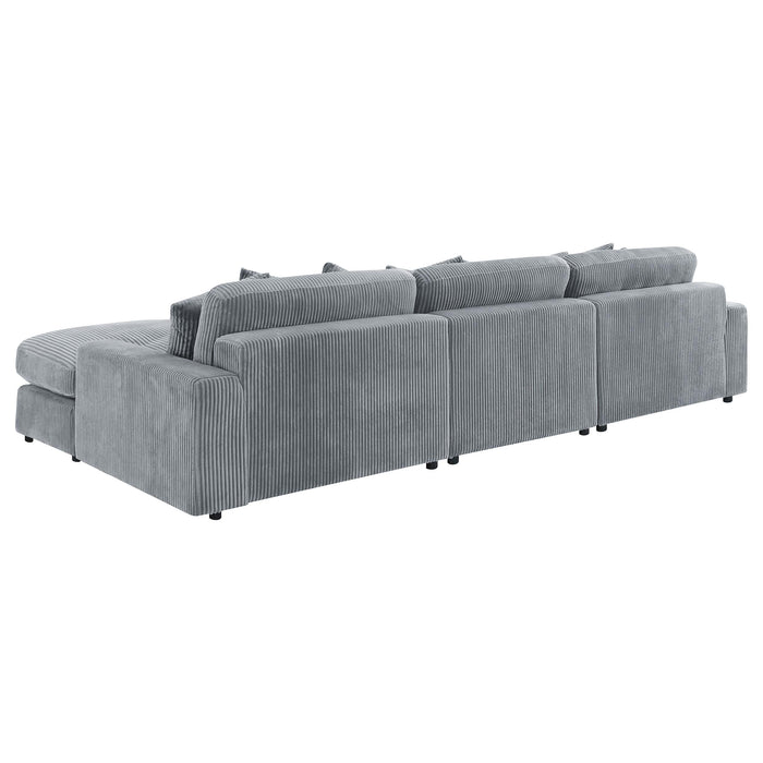 Blaine Upholstered Reversible Chaise Sectional Sofa - U&U Home Budget Furniture (Carteret, NJ)