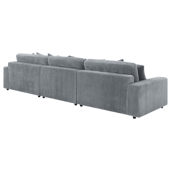 Blaine Upholstered Reversible Chaise Sectional Sofa - U&U Home Budget Furniture (Carteret, NJ)