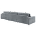 Blaine Upholstered Reversible Chaise Sectional Sofa - U&U Home Budget Furniture (Carteret, NJ)