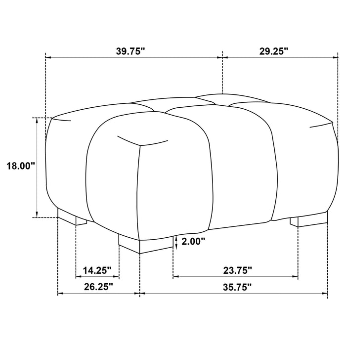 Octavia Ottomans - U&U Home Budget Furniture (Carteret, NJ)