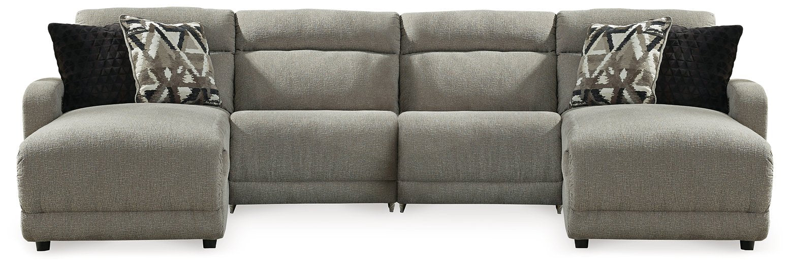 Colleyville Power Reclining Sectional with Chaise - U&U Home Budget Furniture (Carteret, NJ)